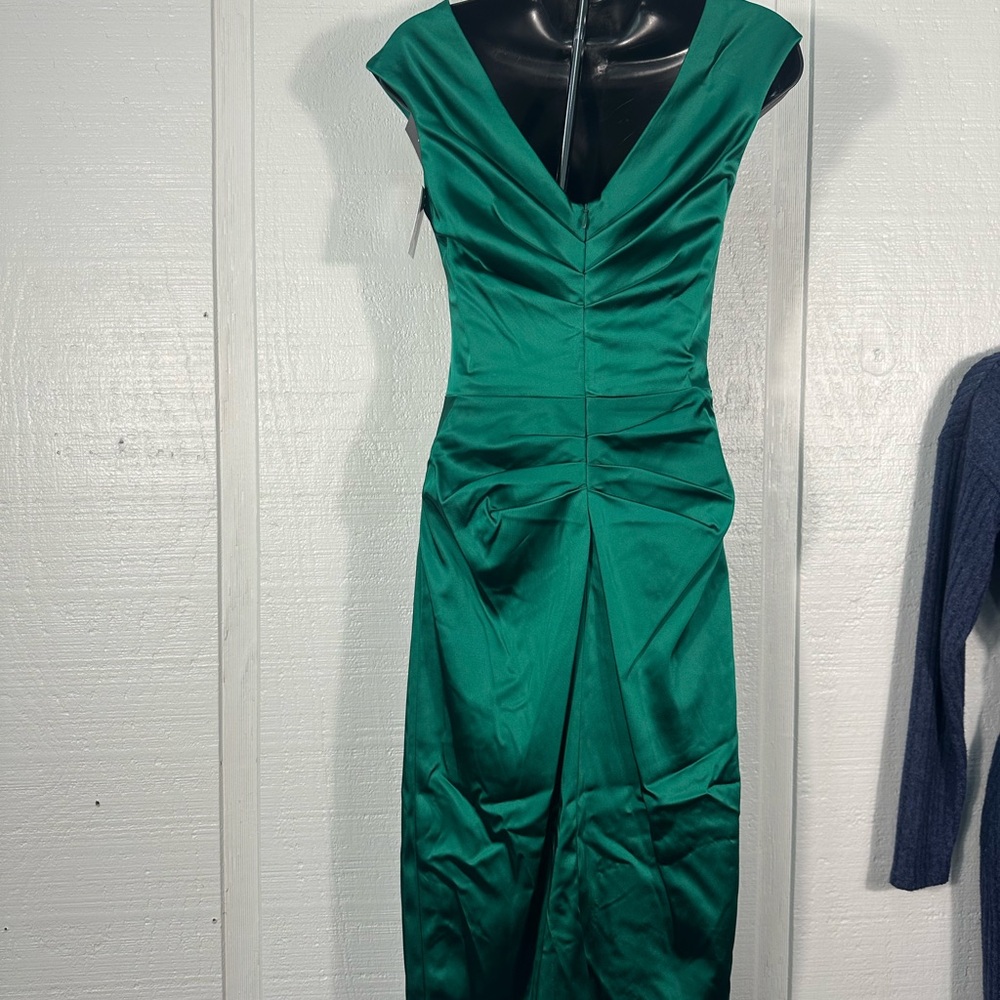 Betsy & Adam Women’s Green Cap Sleeve Dress Size 2 NWT - Picture 7 of 12